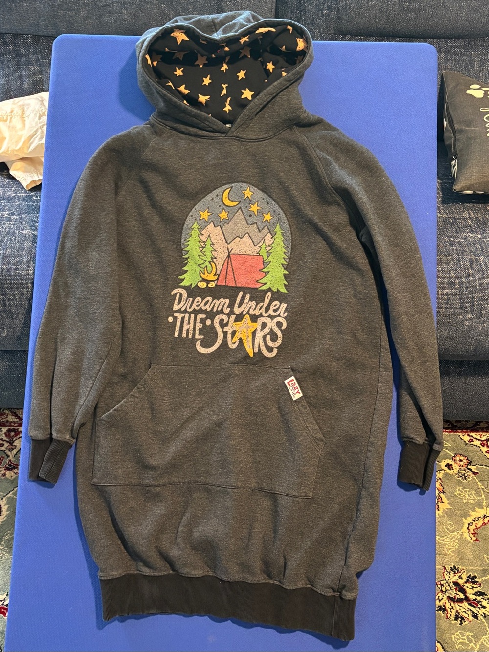 Lazy One Sleep Hoodie Sz. S/M Sleep Under the Stars